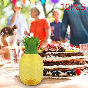 10 бутылок для воды с ананасом, молоко 500 мл, креативная посуда для чая, напитков, герметичная прозрачная посуда для