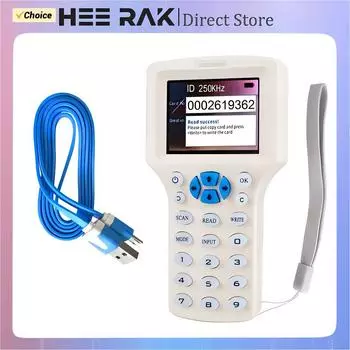 10-частотный NFC смарт-карт считыватель-писатель-дубликатор 125K 13,56 МГц RFID-копир USB-брелок-программатор копировальный зашифрованный ключ-репликатор