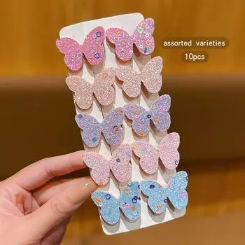 10 colorful cute butterfly hair clips suitable for daily hair accessories