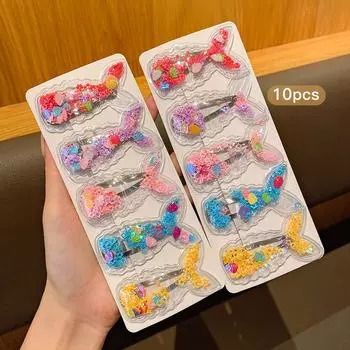 10 Cute Fish Tail Hair Clips Sweet Wind Cartoon Hair Clips Suitable for Daily Use Hair Accessories