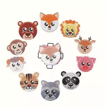 10 Cute Wildlife Diamond Painting Coasters Set, DIY Animal Diamond Painting Coasters, with Stand, Diamond Art Coasters for Beginners 10pcs