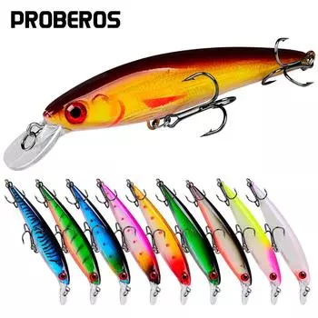 10-цветная плавающая пластиковая ложная приманка гольяна 11 см/13,77 г бионическая ложная приманка