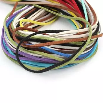 10 цветов, 5 м, плоская искусственная замша, ширина 2,5 мм, корейский бархатный кожаный шнур, веревка для изготовления ювелирных изделий темно-синий