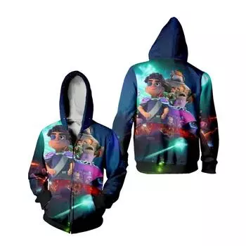 10 цветов Elio Мультяшные Принты Женские Мужские Куртки Пальто с Капюшоном Повседневные Толстовки на Молнии Мужской Спортивный Костюм Модная Куртка Мужская Одежда Верхняя Одежда XS красный