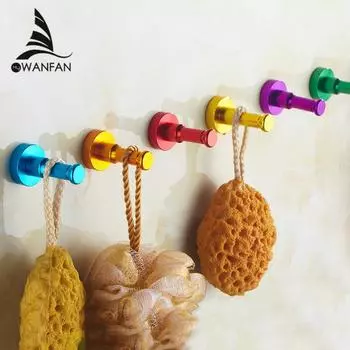 10 цветов космический алюминий многоцветный DIY настенный крючок для полотенец гвоздь ванная комната кухня одежда ключ вешалка для шляп держатель для сумок HJ-0726 серебряный