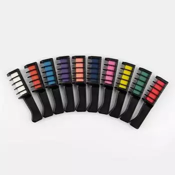 10 цветов краска для волос расческа моющаяся временный мел для волос дети взрослые одноразовые