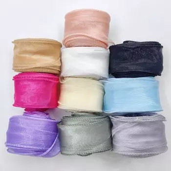 10 цветов кружева органза 4 см длина ручная работа волнистые богатые 10 упаковка взросление подарок вечеринка DIY аксессуары для волос [Wdlife] Лента, Лента, Ширина,