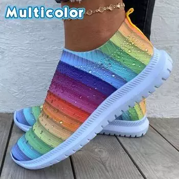 10 цветов, модная повседневная и дышащая обувь со стразами, эластичные носки, обувь со стразами, летающая тканая женская обувь, супер удобная обувь 35 белый