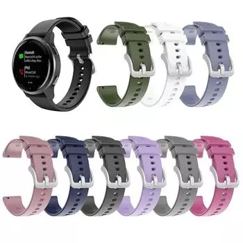 10 цветов силиконовый ремешок с пряжкой для Garmin Vivoactive 4s/vivomove 3s сменный ремешок для часов 18 мм