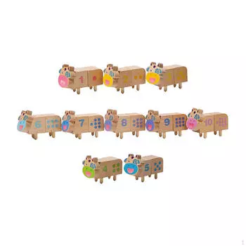 10 деревянных строительных блоков, блоки с буквами алфавита и цифрами, цветные для раннего обучения