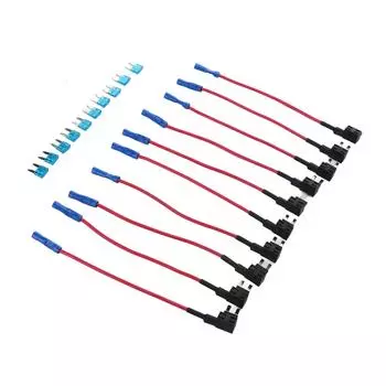 10 держателей предохранителей Add A Circuit с двумя слотами для предохранителей TAP-адаптера с лезвием Mini ATM 15AMP