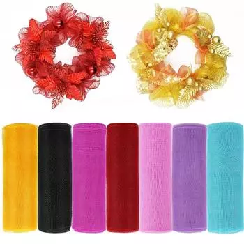 10 дюймов/26 см упаковочная сетка 10 ярдов рулоны декоративных сеток розы красного