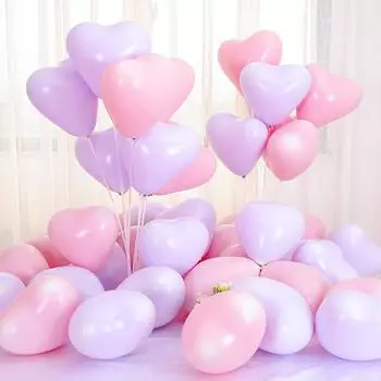 10 дюймов Макарон Двойное Сердце Латексные Шары День Рождения Вечеринка Свадьба Надувной Декор Воздушные Шары Детские Игрушки Рождественское Украшение 10inch розовый