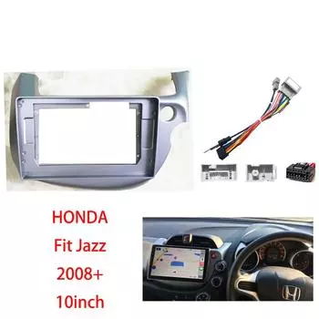 10-дюймовая автомобильная рамка, комплект для установки аудиосистемы на Android-радио для Honda Fit Jazz