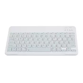 10-дюймовая беспроводная клавиатура BT Threesystem, универсальная красочная перезаряжаемая BT-клавиатура, мобильный телефон розовый