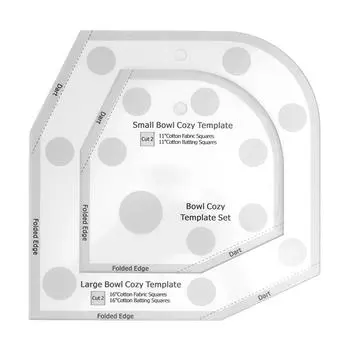 10-дюймовая чаша Уютный шаблон Прозрачная акриловая чаша Обертывание Шитье Лоскутное шитье Шаблон DIY Кухня Искусство