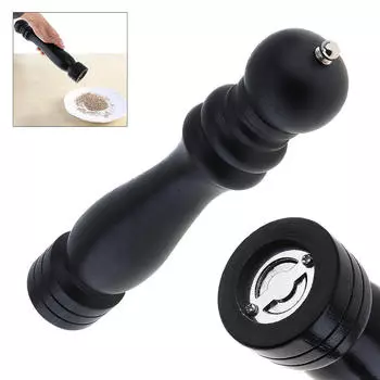 10-дюймовая деревянная мельница для соли и перца, мельница для специй, ручное движение, деревянная мельница для перца с керамическим шлифовальным шнуром для кухонных инструментов, твердая приправа