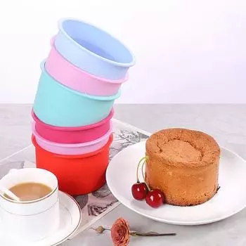 10-дюймовая круглая силиконовая форма для торта, десертный мусс, противень для торта, многоразовая антипригарная форма, инструмент для украшения торта, кухонные принадлежности для выпечки