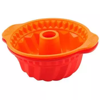 10-дюймовая силиконовая форма для выпечки, большая силиконовая форма для выпечки, силиконовая посуда для выпечки ярко-красный