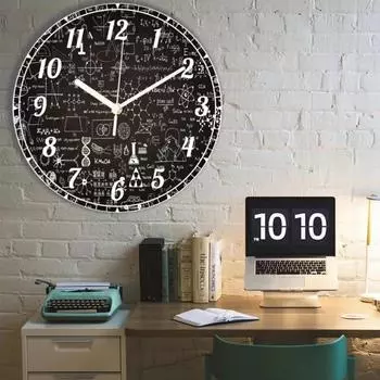 10-дюймовые бесшумные настенные часы Xyloid, декоративные не тикающие часы для домашнего офиса, кухни, спальни, гостиной, спальни, кабинета 10 inch