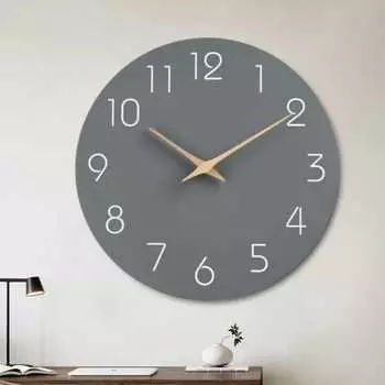 10-дюймовые деревянные круглые настенные часы, тихие настенные часы для гостиной, спальни, минималистичные, креативные, для украшения дома, часы 10 inch