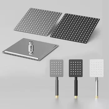 10-дюймовые душевые лейки Rainfall из нержавеющей стали, квадратная душевая лейка, ультратонкая душевая лейка Waterfall, напорная душевая лейка