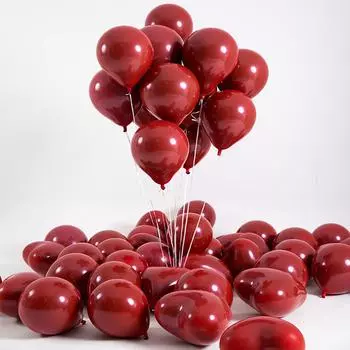 10-дюймовые двухслойные латексные красные шары с утолщенным круглым шаром в форме сердца для свадьбы, дня рождения, магазина, занавески, декора для выпускного Round