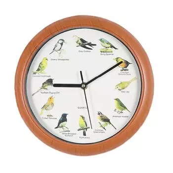 10-дюймовые кварцевые настенные часы с поющими птицами и именами песен для украшения дома As picture shows