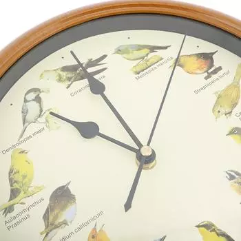 10-дюймовые настенные часы, многофункциональные, круглые, с кукушкой, бесшумные, пунктуальные, с птичьими звонками, рождественской музыкой, на внутренней стене Brown