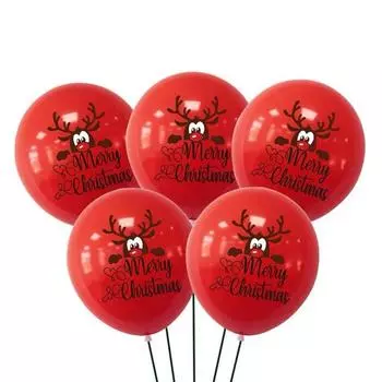 10-дюймовые праздничные тематические вечеринки с рождественским принтом Санта-Клауса, рождественской елки, латексные шары для дня рождения, вечеринки для дома, домашнего декора