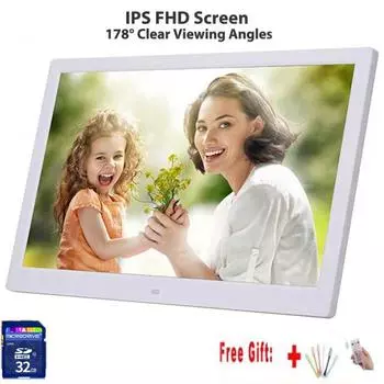 10-дюймовый экран со светодиодной подсветкой HD IPS 1280*800 цифровая фоторамка электронный альбом фотография музыка фильм полный набор функций хороший подарок EU Plug чёрный