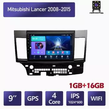 10-дюймовый Android для Mitsubishi Lancer 2008-2015, автомобильный радиоприемник, мультимедийный видеоплеер, GPS-навигация, WIFI, 1 + 16 ГБ