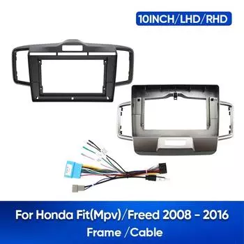 10-дюймовый автомобильный DVD-плеер Fascia Multimedia 2008-2016 для HONDA FIT MPV FREED MP3 MP5 Видео Аудио Стерео Панель Рамка Кабели Жгуты 10inch