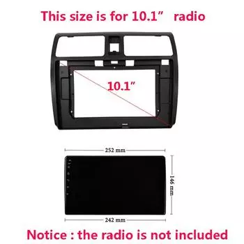 10-дюймовый автомобильный радиоприемник для SUZUKI Swift 2004-2010, автостереоустановка, пластиковая панель, лицевая панель, рамка, комплект приборной панели fascia and cable