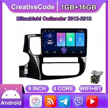 10-дюймовый автомобильный радиоприемник на базе Android для Mitsubishi Outlander 2012-2018, автомобильный мультимедийный видеоплеер, GPS-навигация, WIFI, 1 + 16 ГБ