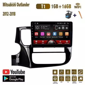 10-дюймовый автомобильный радиоприемник на базе Android для Mitsubishi Outlander 2012-2018, автомобильный мультимедийный видеоплеер, GPS-навигация, WIFI, 1 + 16 ГБ