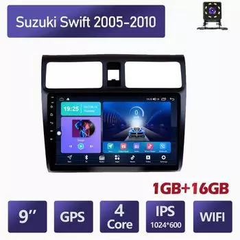 10-дюймовый автомобильный стерео радио на базе Android для Suzuki Swift 2005-2010, мультимедийный плеер, 2 Din, DVD-динамики, головное устройство, аудио, WIFI, 1 + 16 ГБ