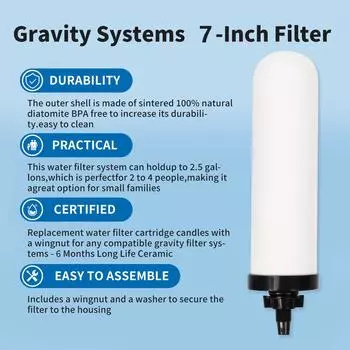 10-дюймовый керамический фильтр для воды свеча активированный уголь очиститель водопроводной воды фильтры белый