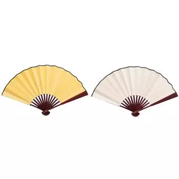 10-дюймовый складной веер из шелковой ткани DIY веер для рисования свадебное украшение дома (желтый)