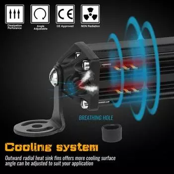 10-дюймовый светодиодный светильник IP68 водонепроницаемый белый свет ультратонкий 26 светодиодов однорядный рабочий свет для автомобиля