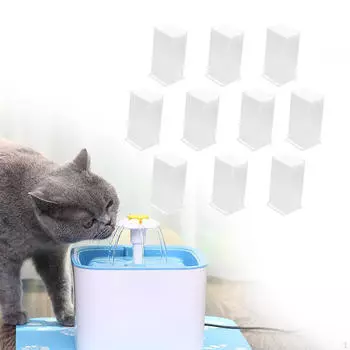 10 фильтров для фонтана для кошек, легко заменяемая кормушка для домашних животных