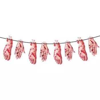 10-футовый кровавый баннер на Хэллоуин, страшный подвесной баннер на руках и ногах, баннер с кровавой гирляндой на Хэллоуин для Type 2