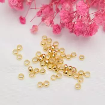 10 г 14-каратного золота, сохраняющего цвет, фиксирующая бусина, плоская отделка, фиксированный браслет ручной работы, ожерелье из бисера, бисерная проставка, ювелирные изделия B22 2.0mm positioning beads (1 gram 80 quantities)