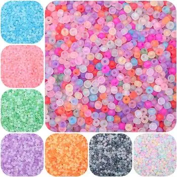 10 г 2/3/4 мм матовый стеклянный бисер радужного цвета для DIY ювелирных изделий, аксессуаров 2mm 660pcs