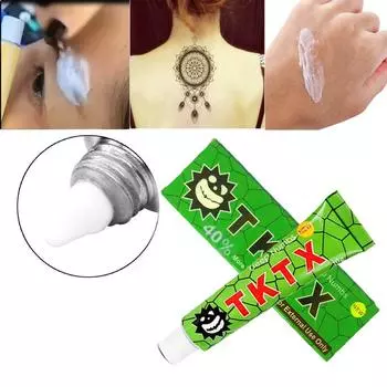 10 г анестетик для татуировки, быстрое онемение кожи, TKTX40%, зеленый крем, полупостоянный белый