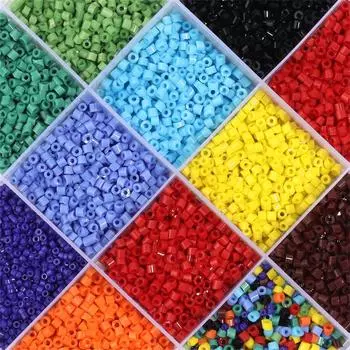 10 г/бутылка однотонные стеклянные рисовые бусины диаметром 3 мм короткая трубка цветные рисовые бусины свободные бусины материал для ручного плетения бусин своими руками One Size чёрный