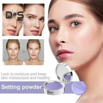 10 г лавандовая матовая пудра с контролем жирности, натуральная долговечная легкая пудра для женщин и девочек, скрытая прессованная пудра для макияжа лица фиолетовый