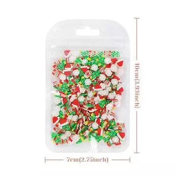 10 г микс рождественские украшения нейл-арт подвески полимерная мягкая глина слайс маникюр кавайные аксессуары на год as the picture