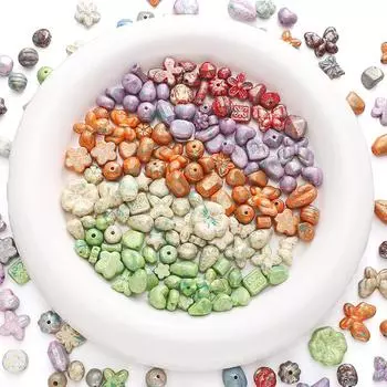 10 г/пакет 5-20 мм акриловые имитация Пикассо смесь бусины DIY браслет ожерелье серьги ювелирные аксессуары 5-20mm 10g/bag