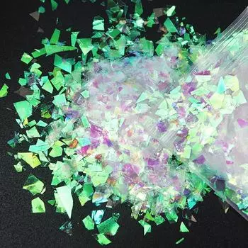 10 г/пакет, лазерные нерегулярные фрагменты, блестки для ногтей, 10 видов ПЭТ, иллюзорное украшение для ногтей, сделай сам, нашивка для ногтей, дизайн украшения
